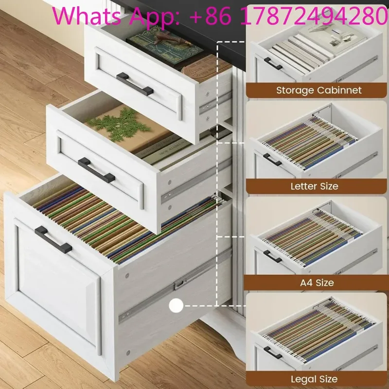 Office Furniture Outlet - Depolama Çekmeceli ve Prizli Bilgisayar Masası,