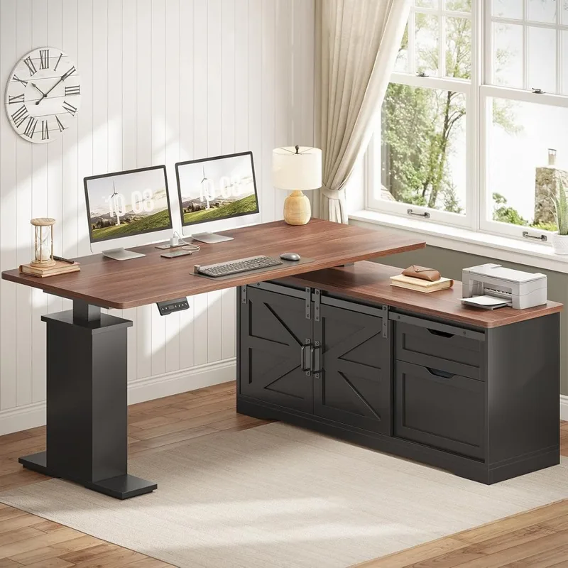 Office Furniture Outlet - L Şekilli 55 Yükseklik Ayarlı, Depolama