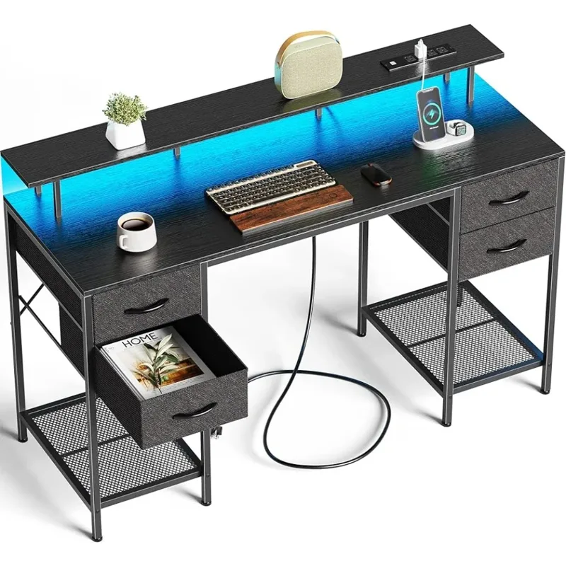 Office Furniture Outlet - 55 İnç Bilgisayar Masası 4 Çekmeceli,