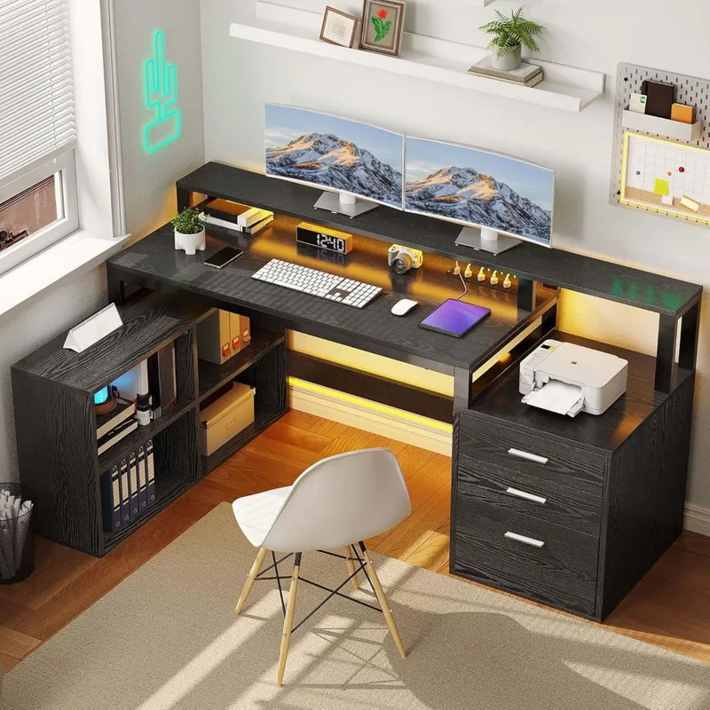 Office Furniture Outlet - 65 L Şeklinde Depolama Alanlı, Elektrik