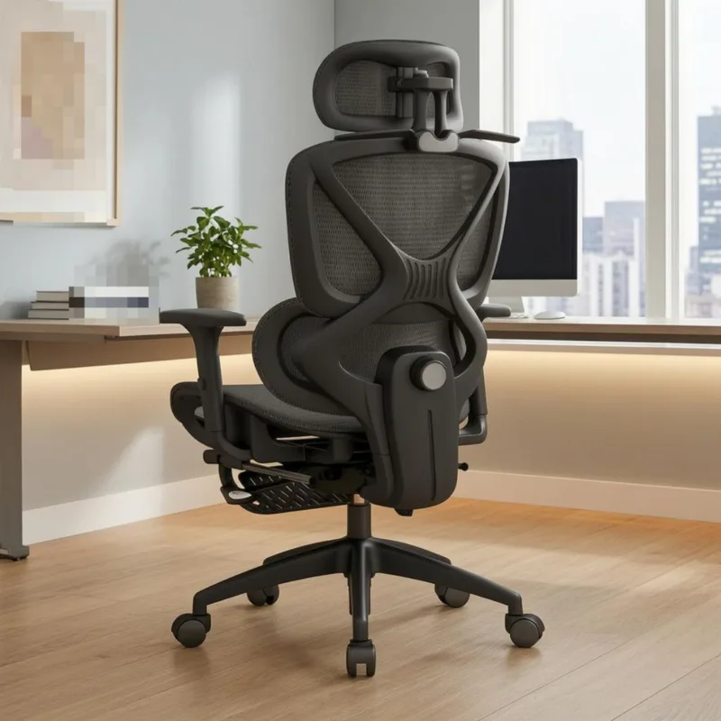 Office Furniture Ergonomic - Fileli Ofis Koltuğu, Yüksek Sırtlı, Yatarlı,