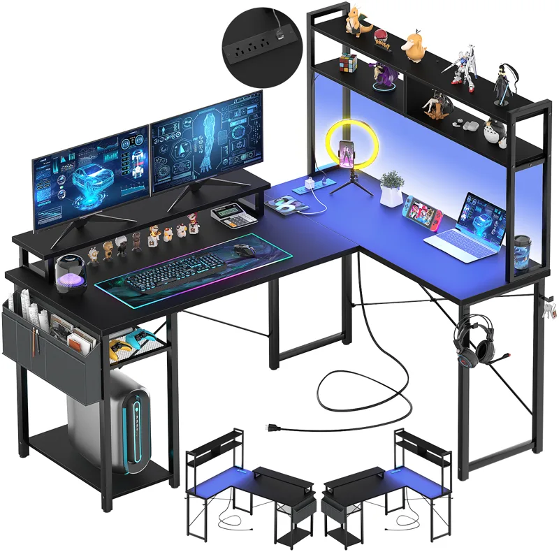 Office Furniture Outlet - Aheaplus Küçük L Şeklinde Oyun Masası,