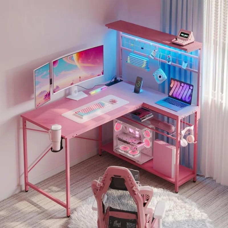 Office Furniture Outlet - 42 L Oyun Masası, Prizli Bilgisayar