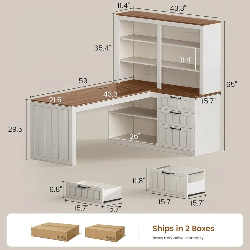 L Şekilli 59'luk Ahşap Ofis Ma - Office Furniture Outlet incelemesi ve fiyatı