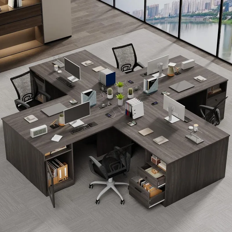 60 İnç Gri Ahşap L Şeklinde Of - Office Furniture Outlet incelemesi ve fiyatı