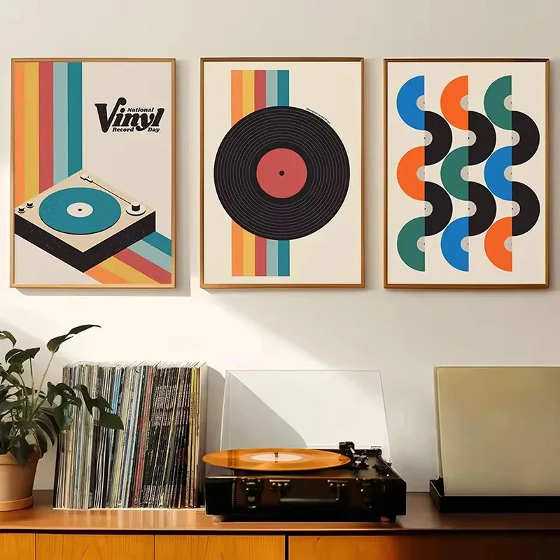 Orta Yüzyıl Vinil Plak Kanvas  - Office Furniture Equipment incelemesi ve fiyatı