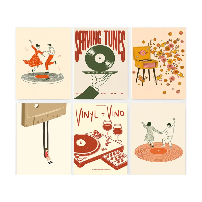 1 adet Vintage Müzik Tuval Pos - Office Furniture Equipment incelemesi ve fiyatı