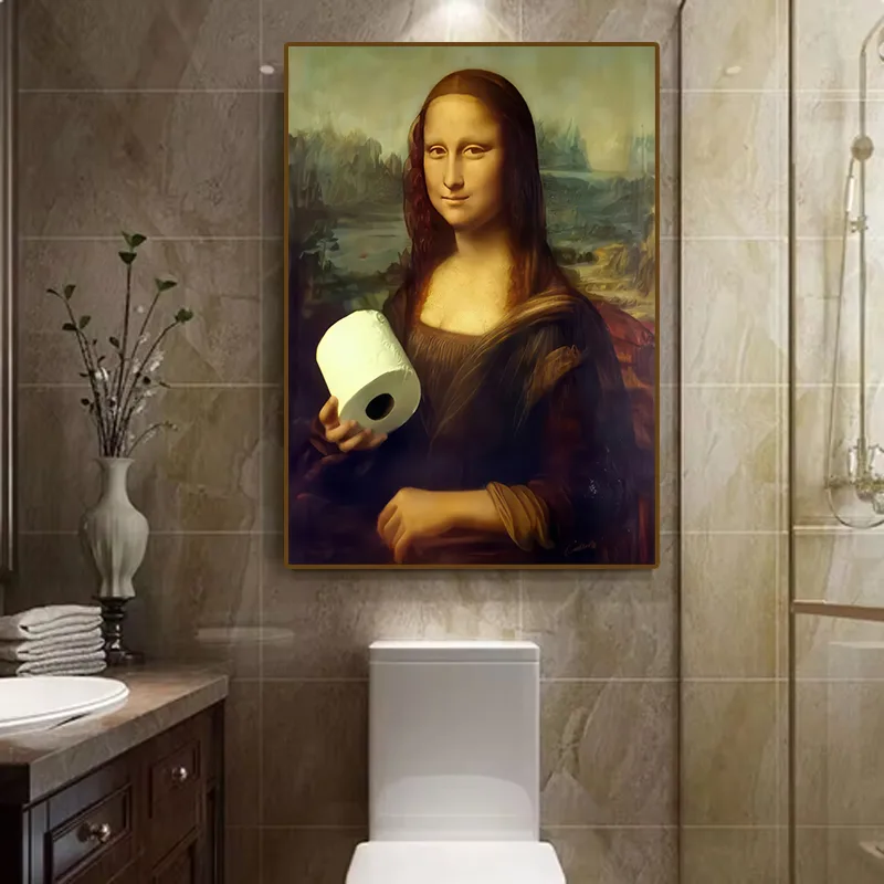 1 adet Komik Soyut Banyo Tuval - Office Furniture Equipment incelemesi ve fiyatı